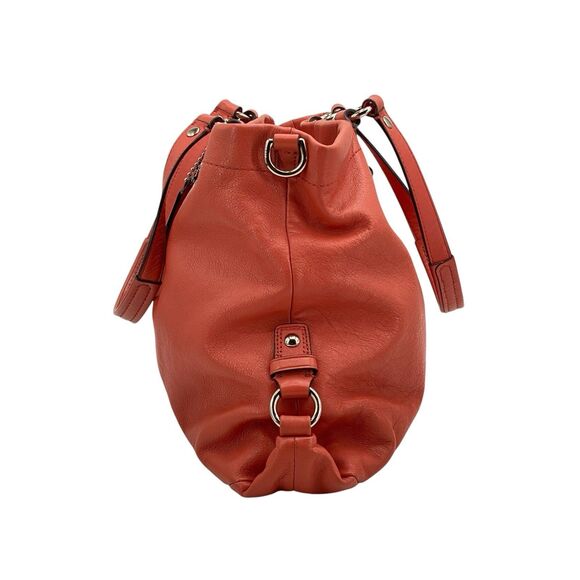 Coach Ashley Carryall Satchel F15513 Salmon/Coral Shoulder Bag - Picture 5 of 16